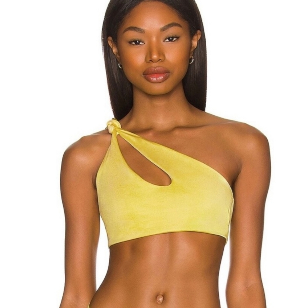 New!Baobab Collection Taki One Shoulder Bikini Top in Lima